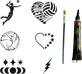 Voleybol Aşkı Tüp Kına Fırça Hediyeli Tattoo Geçici Dövme Seti ürün görseli 1