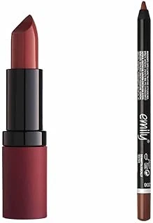 Velvet Matte Lipstick No: 16 Emily No: 208 Ruj Dudak Kalemi Seti ürün görseli 1