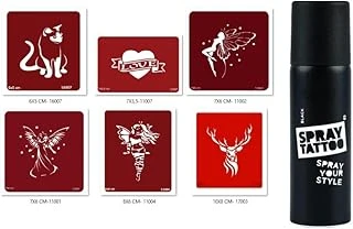 Melek Modelleri Spray Tattoo Geçici Sprey Dövme Seti ürün görseli 1