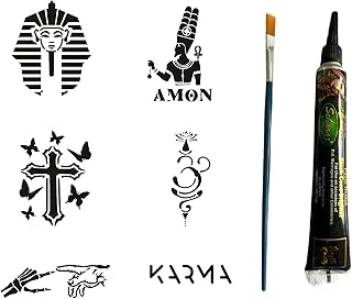 Farklı İnançlar Tüp Kına Fırça Hediyeli Tattoo Geçici Dövme Seti ürün görseli 1