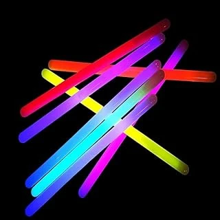 25 Adet Vip Deluxe Kalin Glow Sti̇ck Neon Işik Fosforlu Çubuk Işikli Çubuk Canli Parlak Işik ürün görseli 1