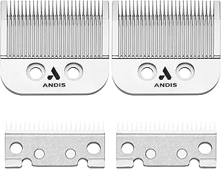 Andis 01556, Mlx Standart Yedek - Paslanmaz Karbon Çelikten Yapılmıştır, 000-1 Arasında Ayarlar, Uzun Ömürlü Bıçak, Saçları 1/125 Inç Veya 0,2 Mm Kısa Bırakır - Gri (2 Paketi) ürün görseli 1