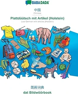 Chinese (In Chinese Script) - Plattdüütsch Mit Artikel (Holstein), Visual Dictionary: Babadada Chinese (In Chinese Script) - Low German With Articles (Holstein), Visual Dictionary ürün görseli 1