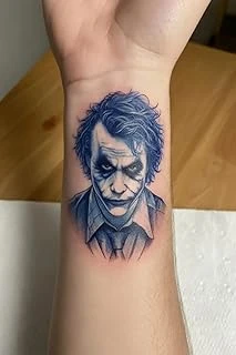 Adil Joker Yarı Kalıcı El Boyun Bilek Için Aylık Geçici Dövme 12X7 Cm ürün görseli 1