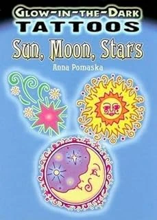 Glow-In-The-Dark Tattoos Sun, Moon, Stars (Dover Tattoos) By Anna Pomaska (2008-08-08) ürün görseli 1