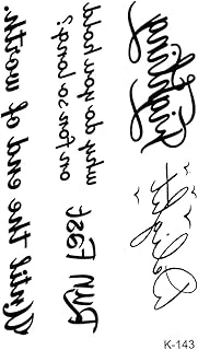 Bearpear El Yazısı Geçici Dövme Writing Tattoo ürün görseli 1