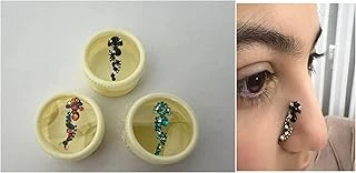 Yapışkanlı Yüz Taşı Face Gems 3 Adet Birden Burun Parmak Hızma Modeli 4 ürün görseli 1