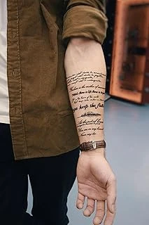 Bearpear Yazılı Geçici Dövme, Yazı Dövmesi, Unisex Tattoo, Vücut Dövmesi ürün görseli 1