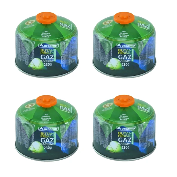 Orcamp 4'lü Paket 230 Gram Gaz Kartuşu ürün görseli 1