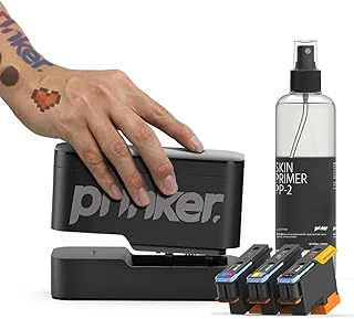 Prinker S Siyah Renkli Geçici Dövme Yazıcısı, Saniyeler İçinde Özel Dövmeler, Suya Dayanıklı Sabun Yıkanabilir, Android Ios Uyumlu, Mürekkep Dahil ürün görseli 1