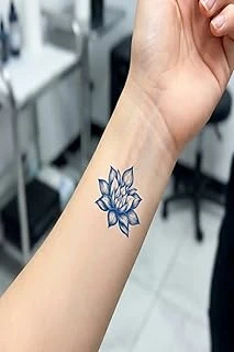 Lotus Yarı Kalıcı Geçici Dövme 1 Ay Kalıcı Yapıştırma Dövme 5X5 Cm ürün görseli 1