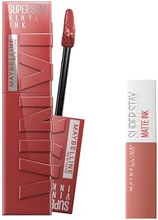 New York Super Stay Vinyl Ink Uzun Süre Kalıcı Likit Parlak Ruj 35 Cheeky & Mini Super Stay Matte Ink Likit Mat Ruj 65 Seductress Makyaj Seti ürün görseli 1