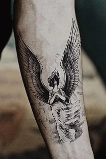Bearpear Angelic Gerçek Dövme Görünümlü Unisex Melek Dövmesi, Tattoo, Üniseks Dövme, Kol Dövmesi, Omuz Dövmesi ürün görseli 1
