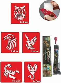 Akrep Baykuş Hint Kınası Ile Geçici Dövme Yapma Seti ürün görseli 1