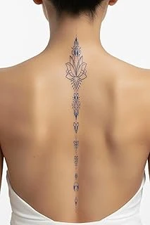 Lotus Büyük Boy Sırt İçin 1 Ay Kalıcı Yarı Kalıcı Yapıştırma Geçici Dövme 48 Cm ürün görseli 1