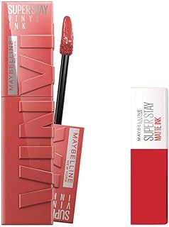 New York Super Stay Vinyl Ink Uzun Süre Kalıcı Likit Parlak Ruj 15 Peachy & Mini Super Stay Matte Ink Likit Mat Ruj - 20 Makyaj Seti ürün görseli 1