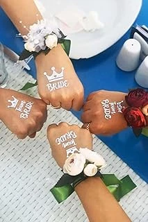 Tinky Winky Bride To 1 Bride 10 Team Bride Gold Renkli Gümüş Geçici Dövme Bekarlığa Veda Dövme Gümüş ürün görseli 1