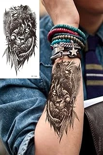 Bearpear Gladyatör Dövmesi, Aslan Dövmesi, Savaşçı Dövmesi, Geçici Dövme Tattoo, Erkek Geçici Dövme, Kol Vücut Dövmesi ürün görseli 1