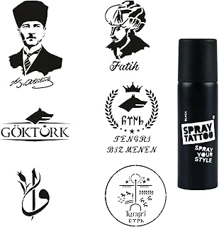 Fatih Atatürk Spray Tattoo Geçici Dövme Yapma Seti Sprey Dövme Kiti ürün görseli 1