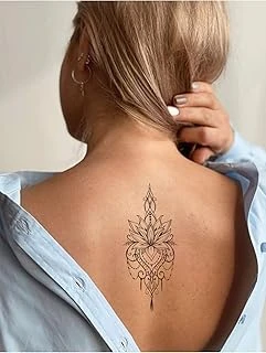 Bearpear Mandala Desenli Lotus Geçici Dövme, Kadın Geçici Dövme, Mandala Tattoo ürün görseli 1