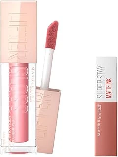 New York Lifter Gloss Nemlendirici Dudak Parlatıcısı 004 Silk & Mini Super Stay Matte Ink Likit Mat Ruj 65 Seductress Makyaj Seti ürün görseli 1