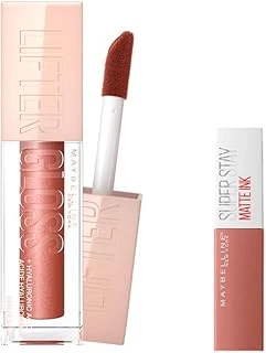 New York Lifter Gloss Nemlendirici Dudak Parlatıcısı 009 Topaz & Mini Super Stay Matte Ink Likit Mat Ruj 65 Seductress Makyaj Seti ürün görseli 1