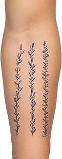 Bitki Dalları Yarı Kalıcı Aylık Geçici Dövme Yapıştırm Dövmeler 18X11 Cm ürün görseli 1