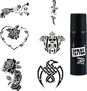 Savaş Çiçek Spray Tattoo Geçici Dövme Yapma Seti Sprey Dövme Kiti ürün görseli 1
