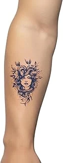 Medusa Kadını Yarı Kalıcı El Boyun Bilek Için Aylık Geçici Dövme 12X7 Cm ürün görseli 1