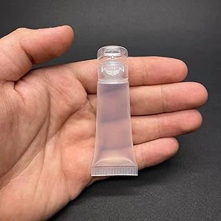Boş Tüpü Fliptop Kapaklı 10Ml, Şeffaf Merhem Tüpü, Lipgloss Tüp 10 Ml X 3 Adet ürün görseli 1