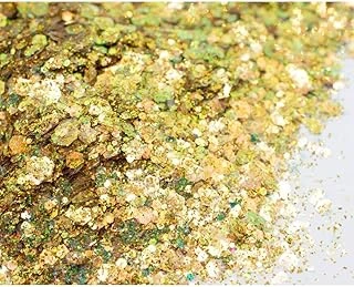 Epoksi Reçine 5Gram Chunky Glitter Altın Renk Holografik Glitter Mum Hobi Beton ürün görseli 1