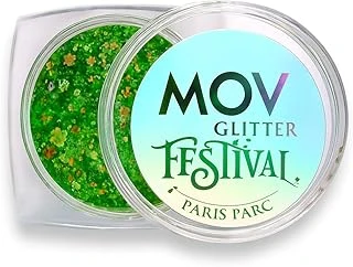 Mov Glitter No:5 Paris Parc – Festival & Parti İçin Işıltılı Vücut Yüz Jeli, Altın & Yeşil Parıltılı, Uzun Süre Kalıcı, Tüm Cilt Tipleri ürün görseli 1