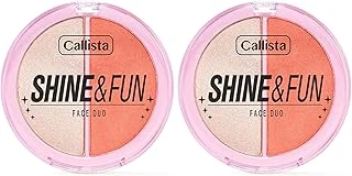 Callista Shine & Fun Face Duo 120 Team Allık & Aydınlatıcı Paleti 2Li Paket ürün görseli 1