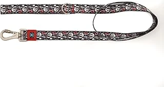 Gezdirme Kayışı – Geri Dönüştürülmüş, Karabina Kancalı, Çift Kilit Sistemi, Yumuşak Dokulu, Emniyetli, Tüy Toplamaz, Ayarlanabilir, Küçük Büyük Irklar Için, Skull Small ürün görseli 1