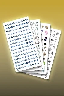 Arti̇kel 4'Lü Tırnak Dövmesi Seti, Tırnak Sticker Seti, Nail Art, Tattoo ürün görseli 1