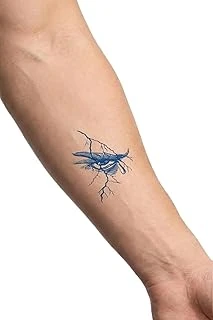 Göz Şimşek Yarı Kalıcı El Boyun Bilek Için Aylık Geçici Dövme 12X7 Cm ürün görseli 1