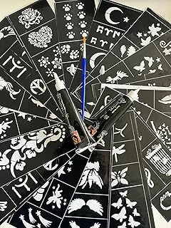 50 Desen 2 Tüp Kına Fırça Geçici Dövme Seti Hint Kınasıyla Dövme Yapma ürün görseli 1