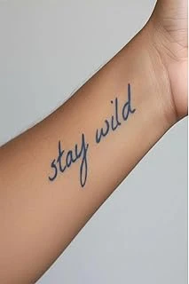 Stay Wild Yarı Kalıcı Geçici Dövme 1 Ay Kalıcı Yapıştırma Dövme 5X5 Cm ürün görseli 1