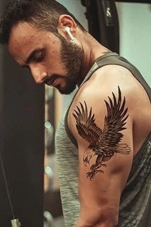 Bearpear Kartal Dövmesi, Kartal Geçici Dövme Tattoo, Üniseks Dövme, Kol Dövmesi, Omuz Dövmesi, Vücut Dövmesi, Geçici Dövme ürün görseli 1