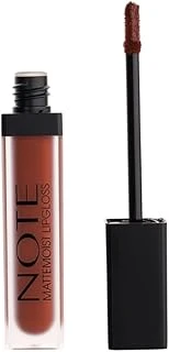 Note Cosmetics Mattemoist Lipgloss 416 Clover Brown Yarı Mat Saten Bitişli Likit Ruj, Kahverengi ürün görseli 1