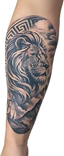 Karizma Aslan Yarı Kalıcı Aylık Geçici Dövme Yapıştırm Dövmeler 18X11 Cm ürün görseli 1