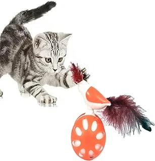Tineke Tekerlekli̇ Haciyatmaz Kuş Kedi̇ Oyuncaği 1 Adet (Turuncu) ürün görseli 1