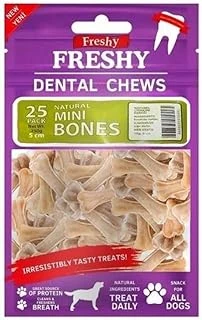 Freshy Dental Natürel Pres Kemirme Kemiği - 5 Santim - 25'Li Paket - 250 Gram ürün görseli 1