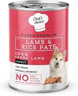 Chef'S Choice Yetişkin Köpekler İçin, Hipoalerjenik, Kuzu Etli Pirinçli Ezme, 400 G X 12 Adet ürün görseli 1