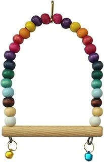Ahşap Boncuklu Muhabbet Kuşu Salıncağı 13X9 Cm ürün görseli 1