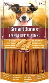 Smartbones Peanutbutter Yer Fıstıklı Çiğneme Çubukları 5'Li, 100 Gr Ödülü ürün görseli 1