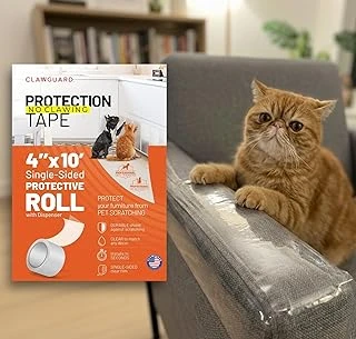 Clawguard Koruma Bandı - Kedi, Köpek, Kuş, Tavşan Tırmalama Pençe Mobilya, Kanepe, Pencere Pervazı, Araba Kapısı, Cam Daha Fazlasına Karşı Dayanıklı Tek Taraflı Kalkan Koruma Bariyeri! ürün görseli 1