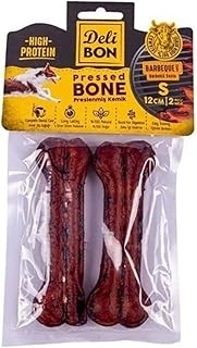 Deli Bon Deri Pres Barbekü Aromalı Kemik Ödülü Small 12 Cm 2 Adet ürün görseli 1
