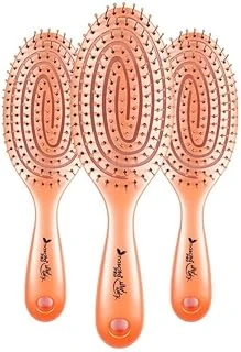Üç Boyutlu Oval Saç Fırçası Turuncu X 3 ürün görseli 1