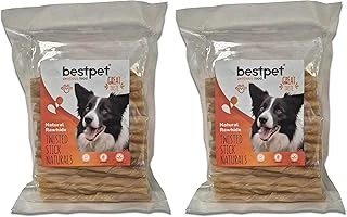 Bestpet Twisted Stick Naturals,%100 Doğal Deri Burgu Ödül Çubuğu 350 Gr (2 Paketi) ürün görseli 1
